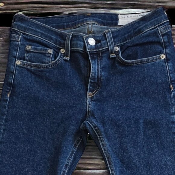 RAG & BONE ( 26 ) Ankle Bow Straight Leg Denim Skinny Jeans - Picture 6 of 8